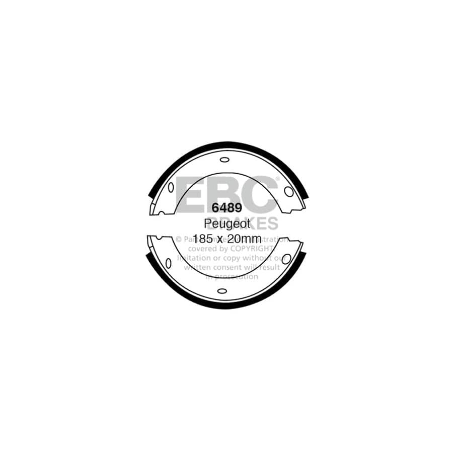 EBC 6489 Peugeot 605 Rear Brake Shoes 1 | Casma Car Parts