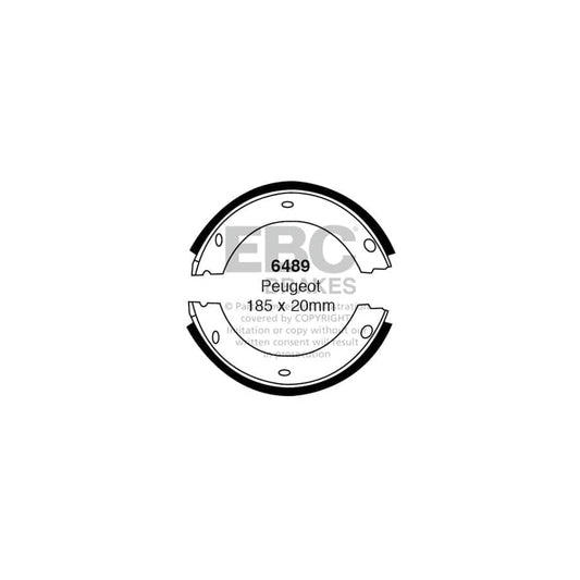 EBC 6489 Peugeot 605 Rear Brake Shoes 1 | Casma Car Parts
