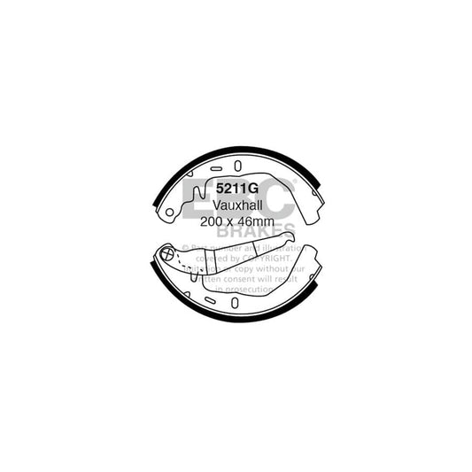 EBC 5211G Opel Vauxhall Rear Brake Shoes 1 | Casma Car Parts