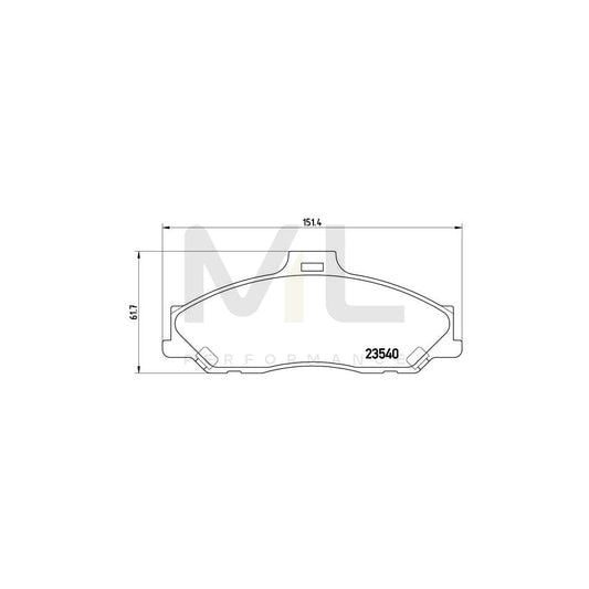 Brembo P 24 051 Brake Pad Set With Acoustic Wear Warning | ML Performance Car Parts