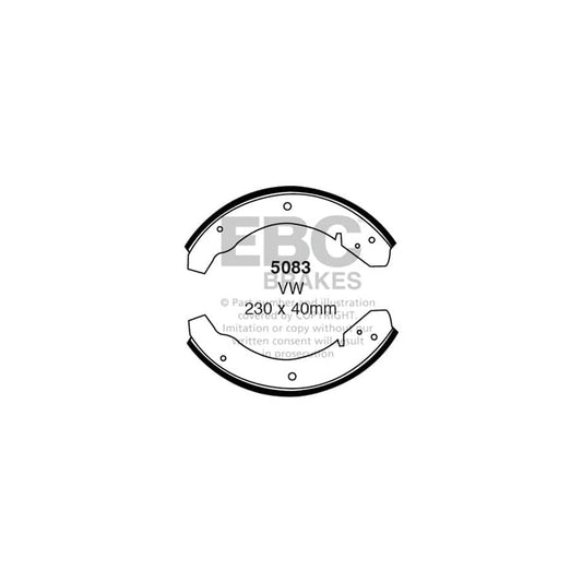 EBC 5083 Porsche VW Front/Rear Brake Shoes 1 | Casma Car Parts