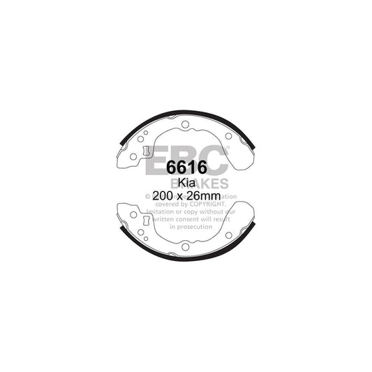 EBC 6616 Kia Rio (DC) Rear Brake Shoes 1 | Casma Car Parts