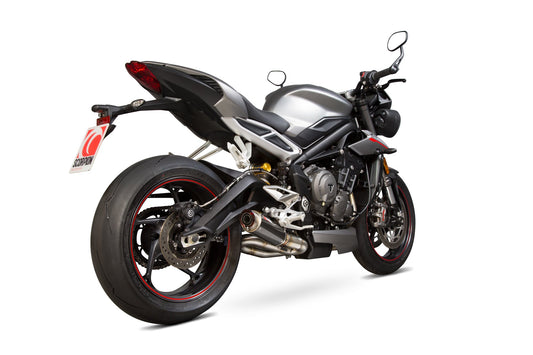 Scorpion TR1001CEM Triumph Street Triple 765 Rp1-Gp Slip-On - Carbon Fibre Sleeve | Casma UK