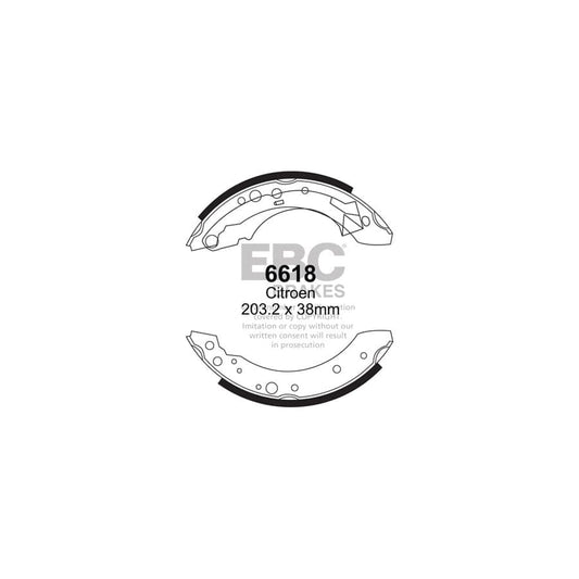 EBC 6618 Citroen Peugeot Rear Brake Shoes - Girling/TRW Caliper 1 | Casma Car Parts