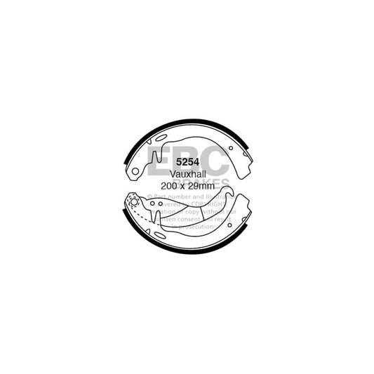 EBC 5254 Opel Vauxhall Rear Brake Shoes 1 | Casma Car Parts