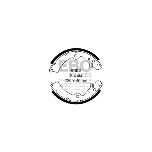 EBC 6402 Suzuki Jeep Rear Brake Shoes 1 | Casma Car Parts