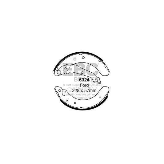 EBC 6324 Ford TVR Rear Brake Shoes (Inc. Sierra & S) 1 | Casma Car Parts