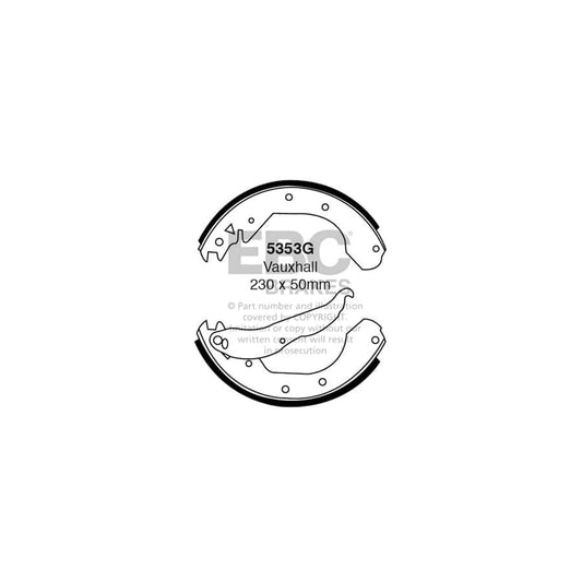 EBC 5353G Bedford Opel Vauxhall Rear Brake Shoes 1 | Casma Car Parts
