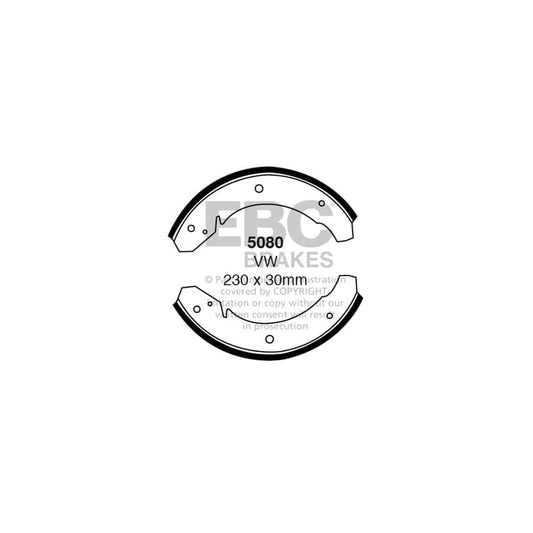 EBC 5080 VW Beetle Rear Brake Shoes 1 | Casma Car Parts