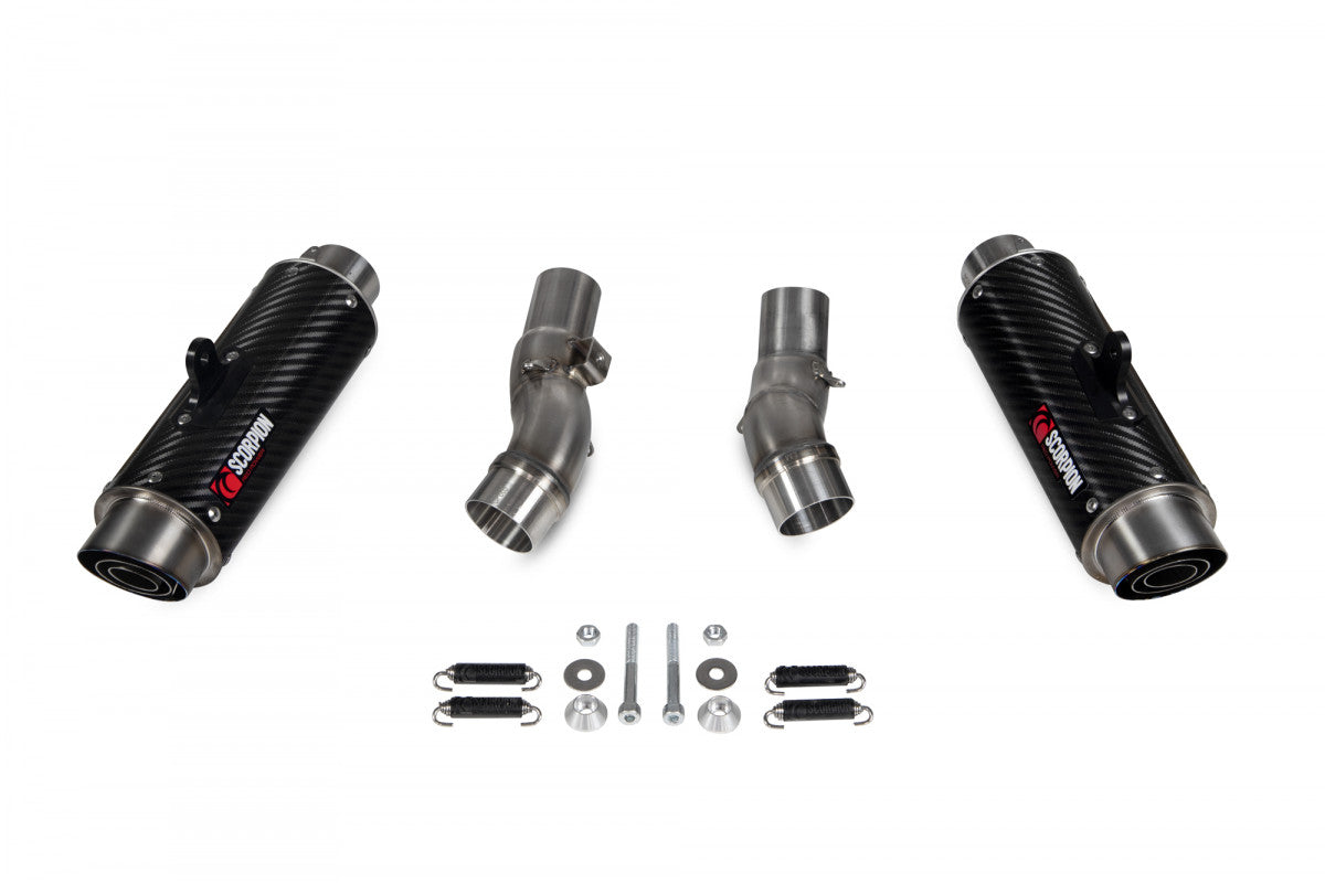Scorpion KA1018CEM Kawasaki Z1000 Rp1-Gp Slip-On (Pair) - Carbon Fibre Sleeve | Casma UK