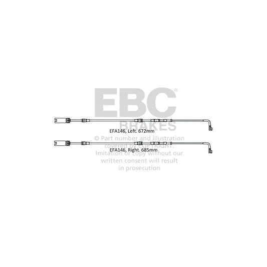 EBC EFA146 BMW E90 E92 E93 Front Wear Leads - ATE Caliper 1 | Casma Car Parts