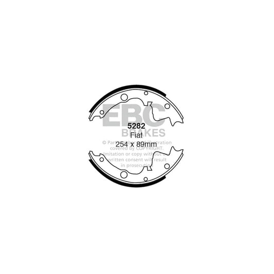 EBC 5282 Fiat Iveco Rear Brake Shoes (Inc. Daily & Daily 82-90) 1 | Casma Car Parts