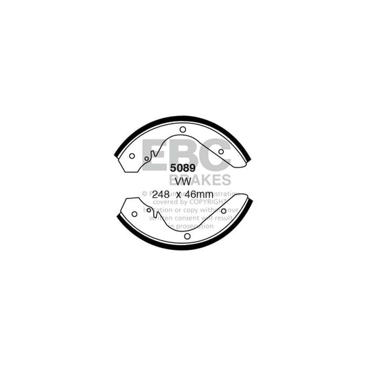 EBC 5089 VW Front/Rear Brake Shoes 1 | Casma Car Parts