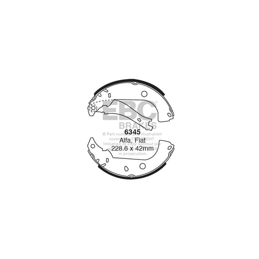 EBC 6345 Alfa Romeo Fiat Rear Brake Shoes (Inc. 145, 146, Marea Weekend) 1 | Casma Car Parts
