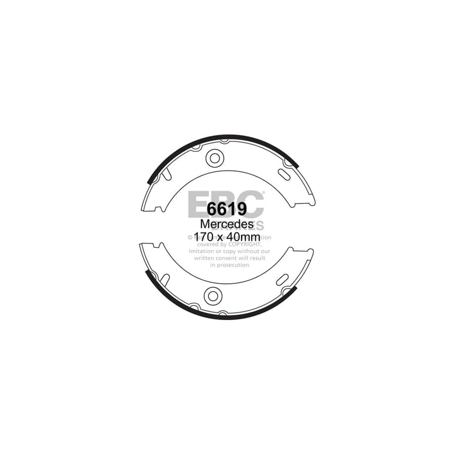 EBC 6619 Mercedes-Benz VW Rear Brake Shoes 1 | Casma Car Parts