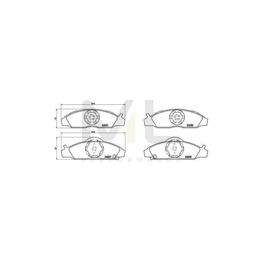 Brembo P 15 008 Brake Pad Set With Acoustic Wear Warning | ML Performance Car Parts