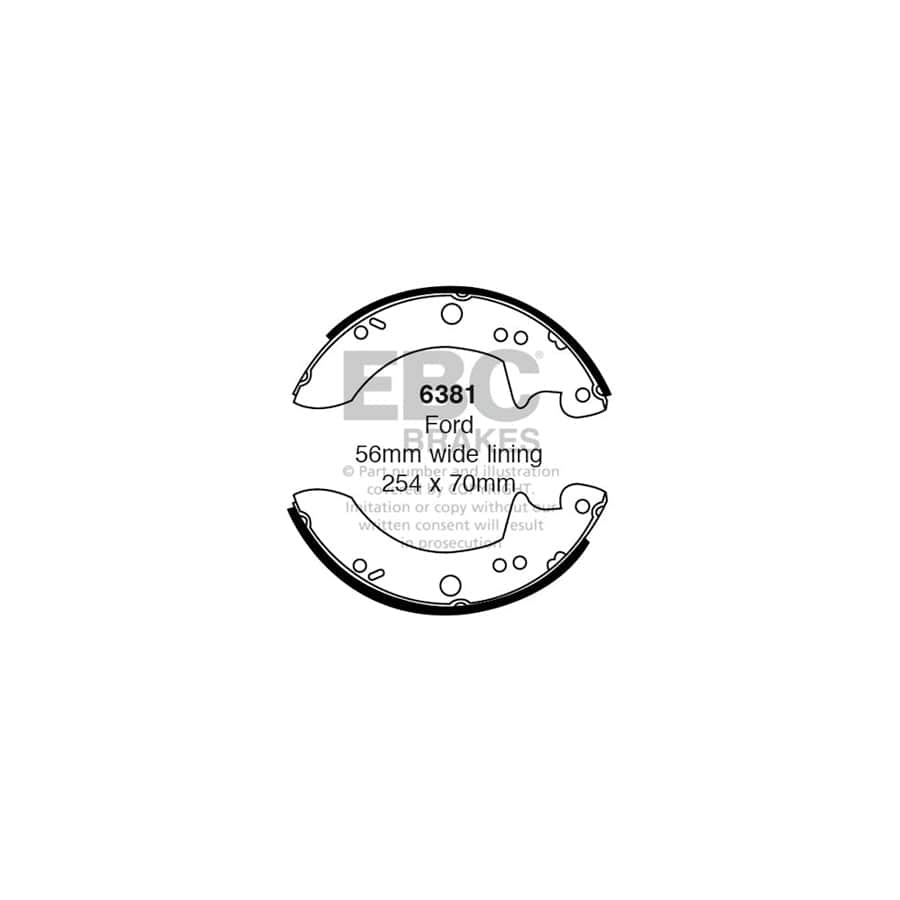 EBC 6381 Ford Rear Brake Shoes 1 | Casma Car Parts