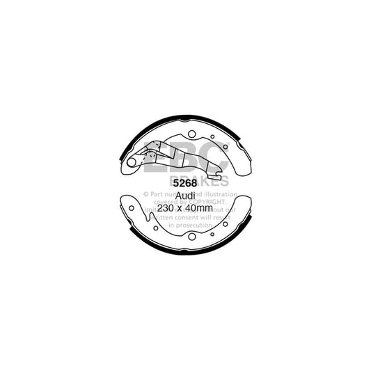 EBC 5268 Audi 100 Rear Brake Shoes 1 | Casma Car Parts