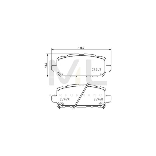 Brembo P 28 090 Brake Pad Set With Acoustic Wear Warning | ML Performance Car Parts
