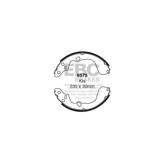 EBC 6578 Kia Rear Brake Shoes - Sumitomo Caliper (Inc. Carens & Clarus) 1 | Casma Car Parts