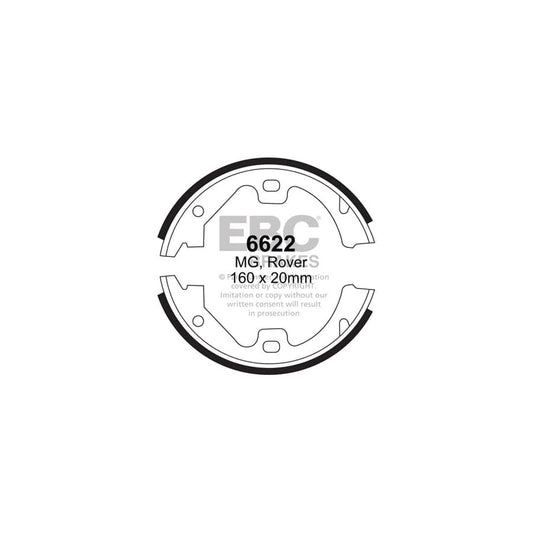 EBC 6622 Mg Rover Rear Brake Shoes 1 | Casma Car Parts
