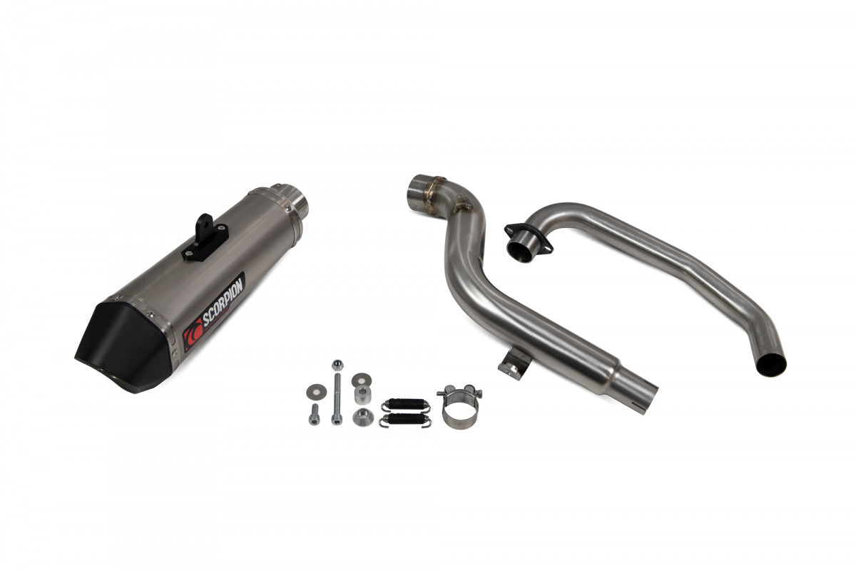 Scorpion RHA182SYSTEO Honda CB125 F Serket Taper Full System - Titanium Sleeve | Casma UK