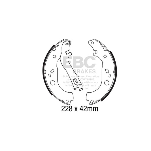 EBC 6697 Fiat Opel Vauxhall Doblo Rear Brake Shoes - TRW Caliper 1 | Casma Car Parts