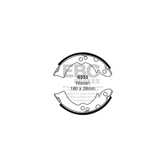 EBC 6335 Nissan Rear Brake Shoes (Inc. Figaro & Micra K10) 1 | Casma Car Parts