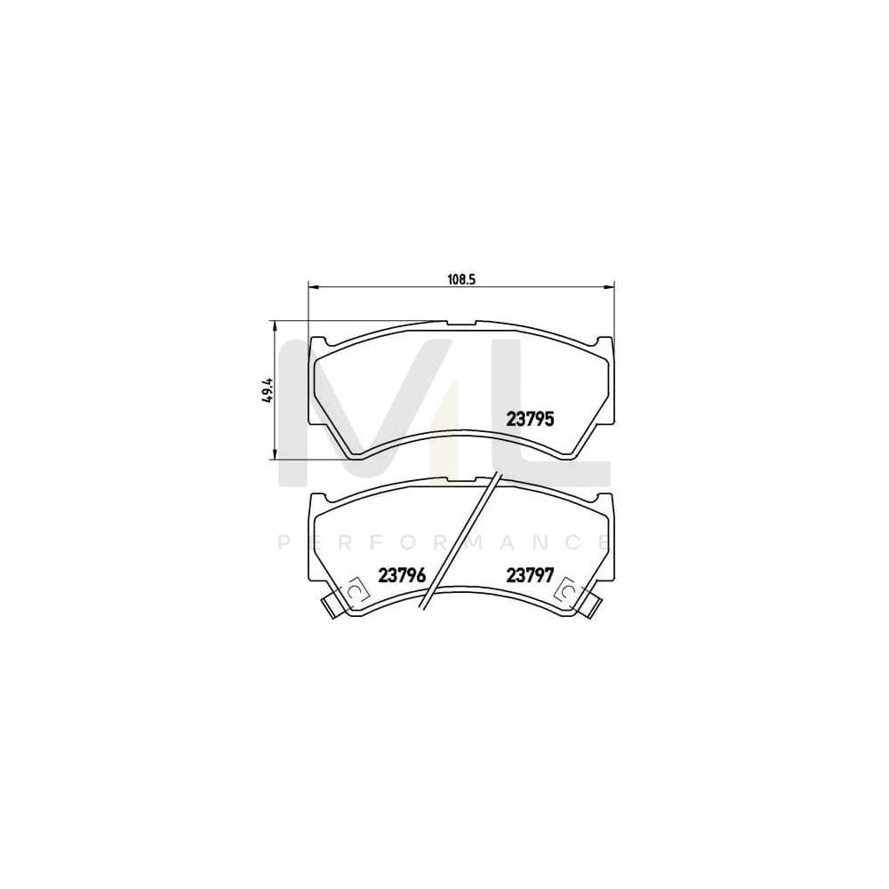 Brembo P 79 013 Brake Pad Set With Acoustic Wear Warning | ML Performance Car Parts