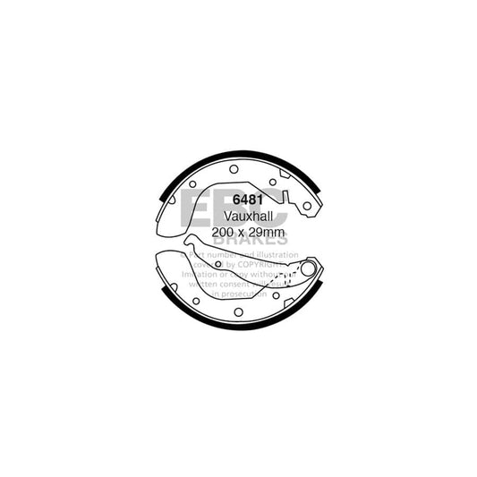 EBC 6481 Daewoo Opel Vauxhall Rear Brake Shoes 1 | Casma Car Parts