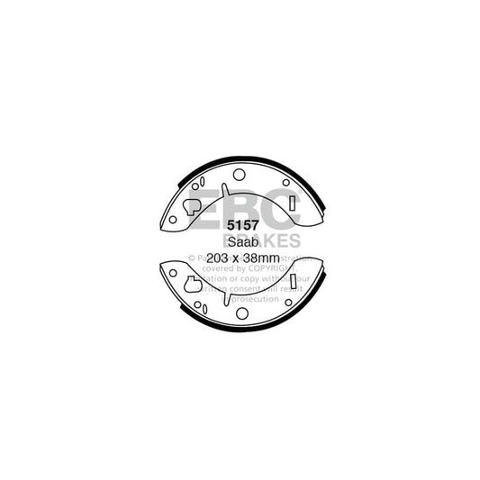 EBC 5157 Saab Front/Rear Brake Shoes 1 | Casma Car Parts
