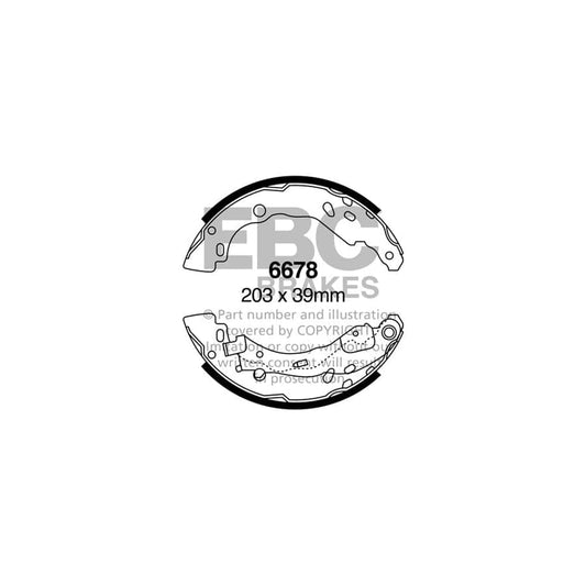 EBC 6678 Citroen Lancia Peugeot Rear Brake Shoes - Girling/TRW Caliper 1 | Casma Car Parts