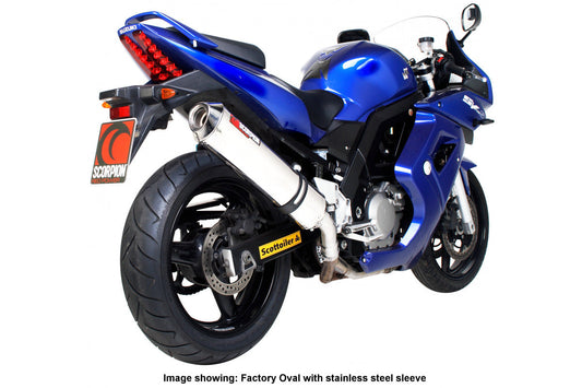 Scorpion ESI75SEM Suzuki SV650 Factory Round Slip-On - Polished Stainless Steel Sleeve | Casma UK