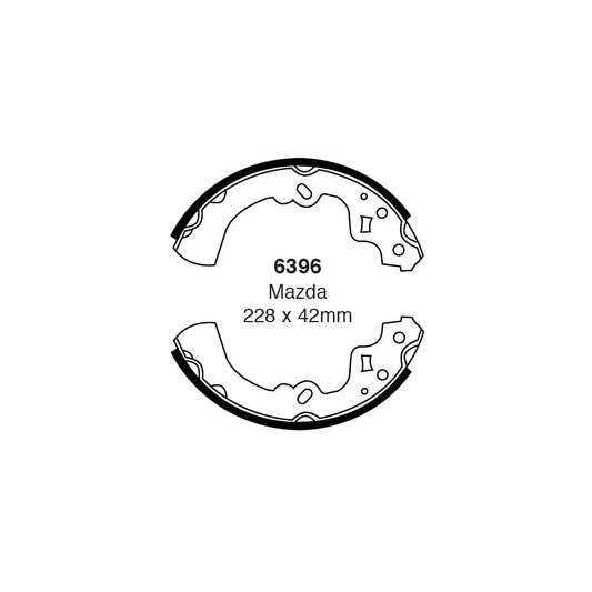 EBC 6396 Mazda 929 Rear Brake Shoes 1 | Casma Car Parts