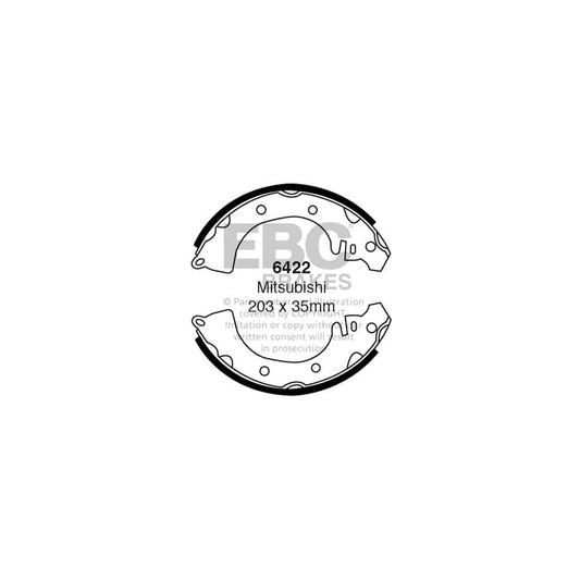 EBC 6422 Mitsubishi Rear Brake Shoes (Inc. Chariot, Cordia, Galant, Lancer, Tredia) 1 | Casma Car Parts