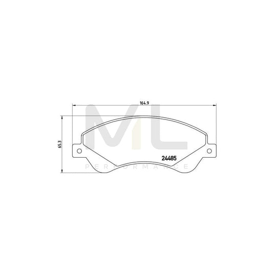 Brembo P 24 065 Brake Pad Set For Ford Transit With Brake Caliper Screws | ML Performance Car Parts