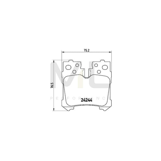 Brembo P 83 076 Brake Pad Set For Lexus Ls Prepared For Wear Indicator | ML Performance Car Parts