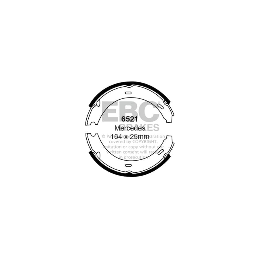 EBC 6521 Mercedes-Benz C/W140 T210 Rear Brake Shoes 1 | Casma Car Parts