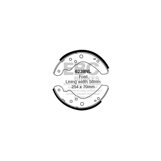 EBC 6239NL Ford Transit Rear Brake Shoes 1 | Casma Car Parts