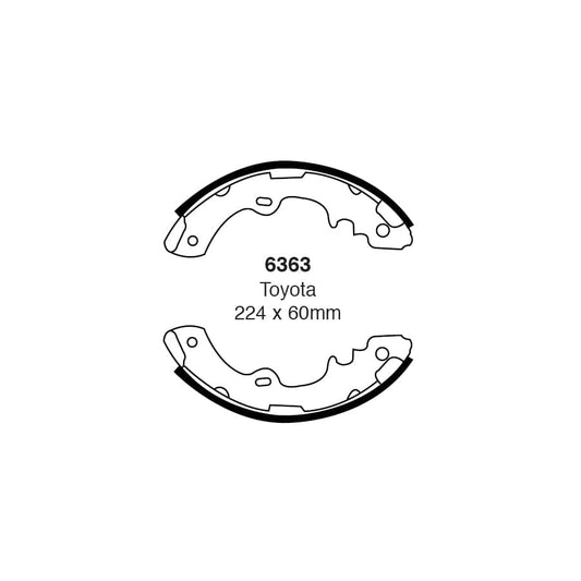 EBC 6363 Toyota Hi-Lux Rear Brake Shoes 1 | Casma Car Parts