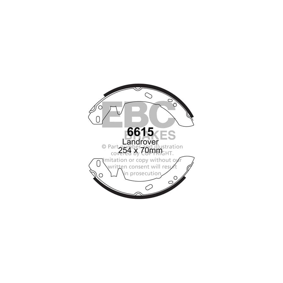 EBC 6615 Land Rover Rear Brake Shoes 1 | Casma Car Parts