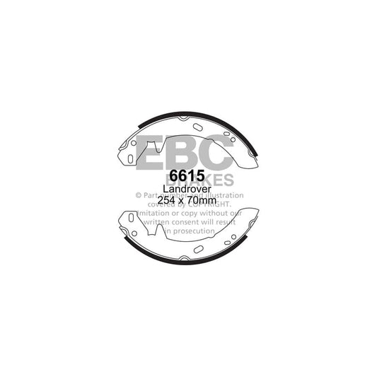 EBC 6615 Land Rover Rear Brake Shoes 1 | Casma Car Parts