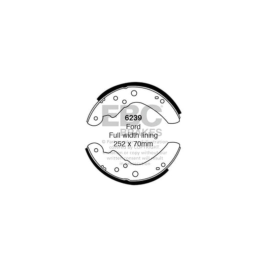EBC 6239 Ford Transit Rear Brake Shoes 1 | Casma Car Parts