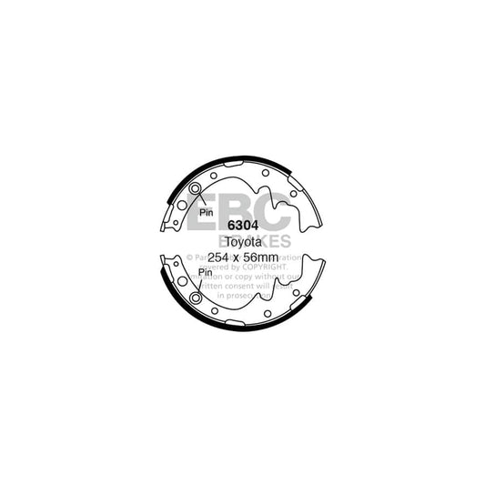EBC 6304 Toyota Rear Brake Shoes (Inc. Hi-Ace & Hi-Lux) 1 | Casma Car Parts