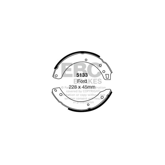 EBC 5133 Caterham Ford Panther Triumph Rear Brake Shoes 1 | Casma Car Parts
