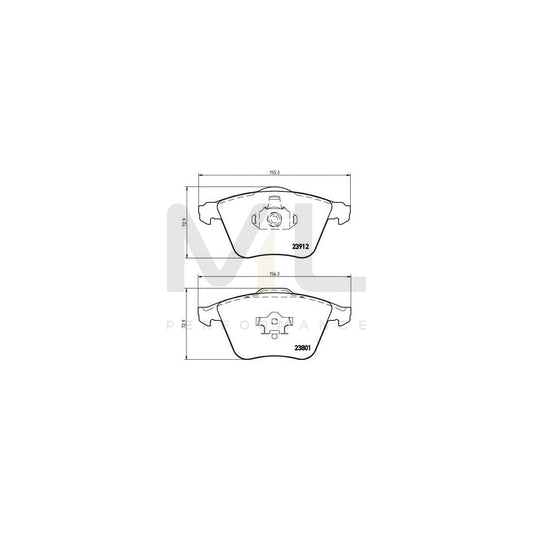 Brembo P 10 012 Brake Pad Set Excl. Wear Warning Contact, With Piston Clip | ML Performance Car Parts