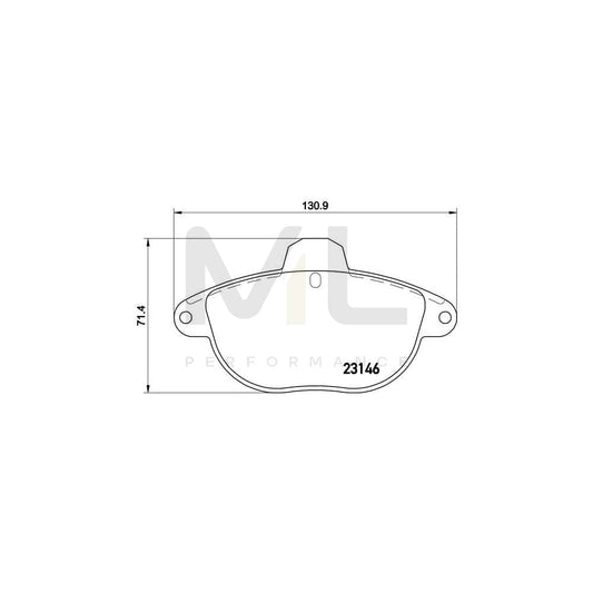 Brembo P 61 055 Brake Pad Set For CitroÃ«n Xantia | ML Performance Car Parts