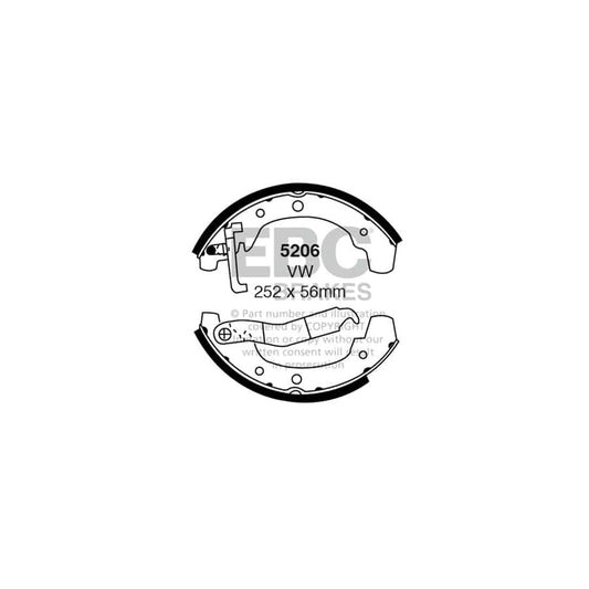 EBC 5206 VW LT Rear Brake Shoes 1 | Casma Car Parts