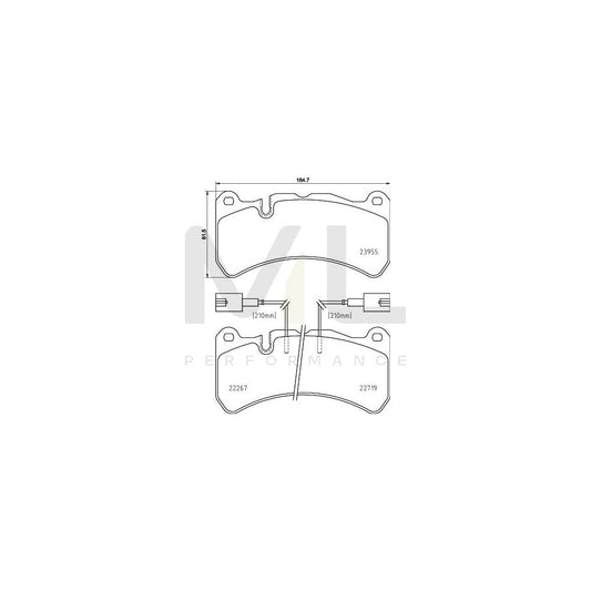 Brembo P 23 186 Brake Pad Set With Anti-Squeak Plate | ML Performance Car Parts