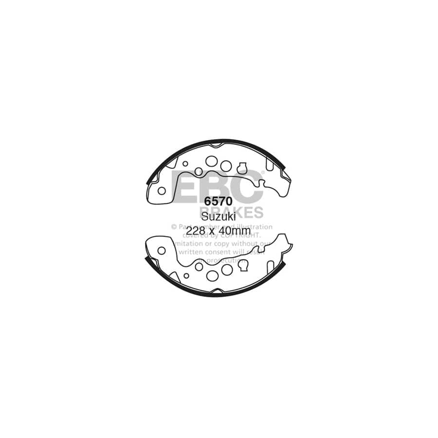 EBC 6570 Suzuki Grand Vitara Rear Brake Shoes 1 | Casma Car Parts